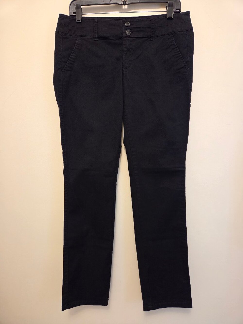 American Eagle Outfitters Women’s Skinny Stretch Khaki Pants, Onyx Black - 8R